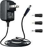UL Listed 6V 1A 6ft Power Supply Adapter with 3 Tips, AC/DC 6W 1000mA 800mA 500mA Replacement Power Cord for Blood Pressure Monitor/Elliptical Machine/Sewing Machine/Trash Can/Soap Dispenser and More