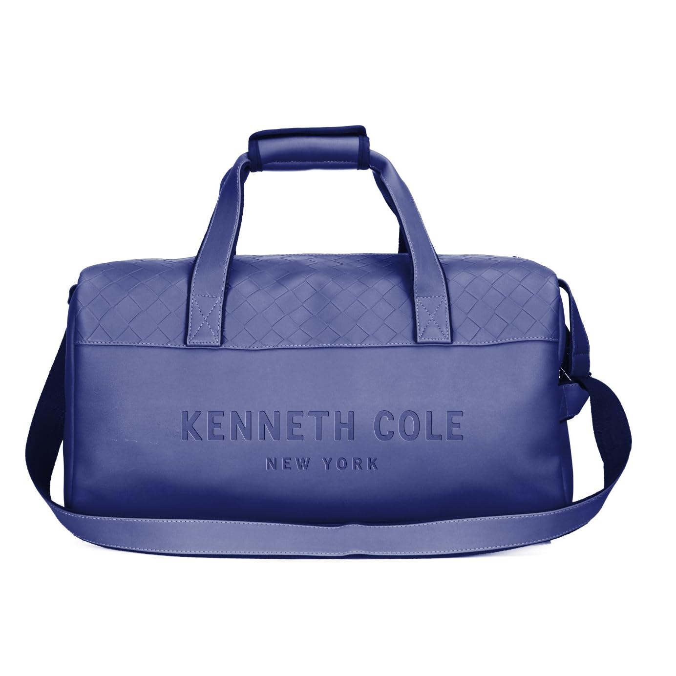 Kenneth Cole Faux Leather Duffle Bag for Travel|Compact and Comfortable for Travelling|Suitable for Men’s and Women’s|Cabin Luggage Bag, 52 x 24 x 28 Centimeters, Blue Kenneth Cole Faux Leather Duffle Bag for Travel|Compact and Comfortable for Travelling|Suitable for Men’s and Women’s|Cabin Luggage Bag, 52 x 24 x 28 Centimeters, Blue