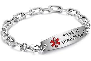 Adjustable Medical Alert Bracelets for Men with Diabetes