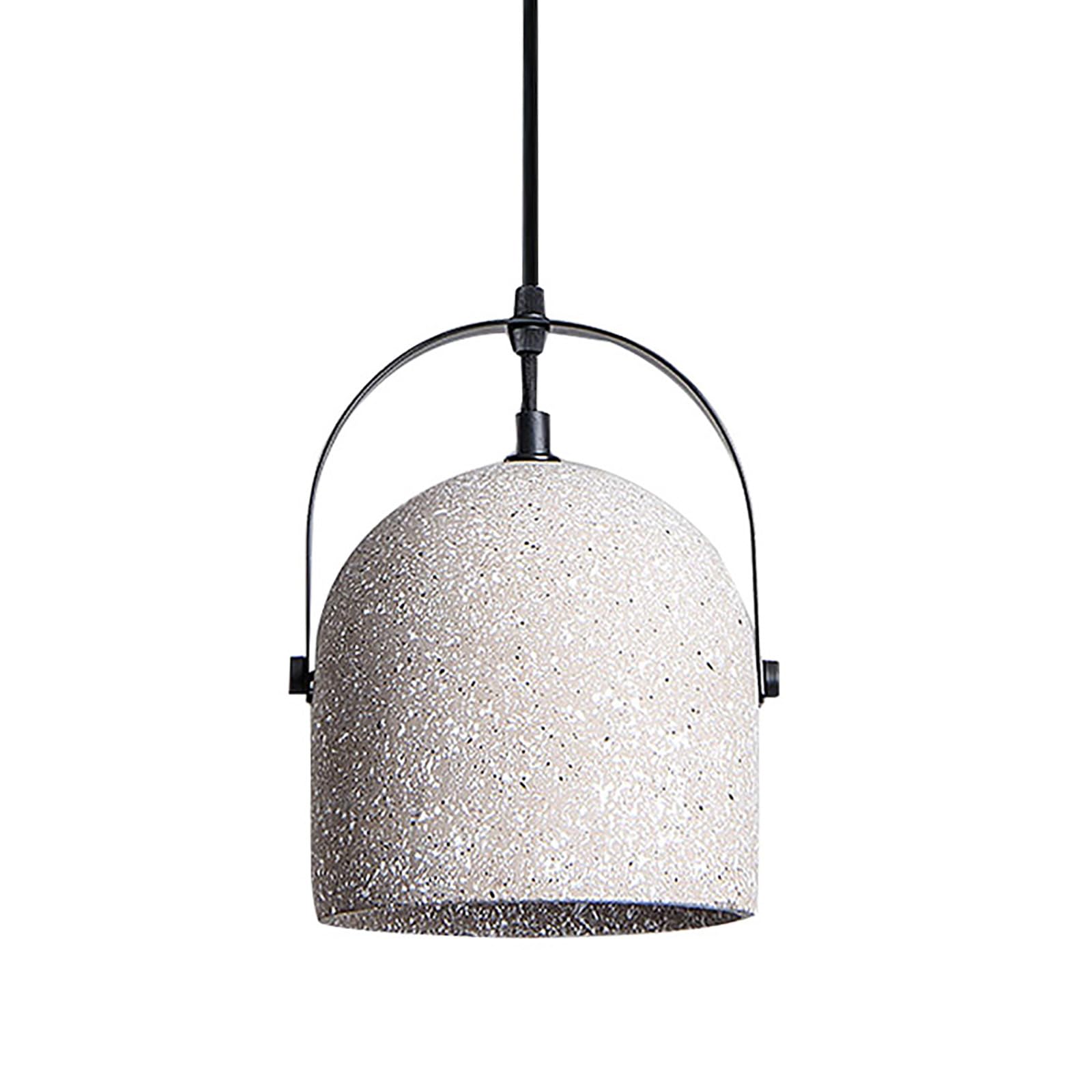 HYJAUSXB Industrial Concrete Pendant Light,mini Cement Lights,e26 1 Light Hanging Fixture,nordic Chandelier,dome Ceiling Lamp For Dining Room Bar Bedroom Livingroom