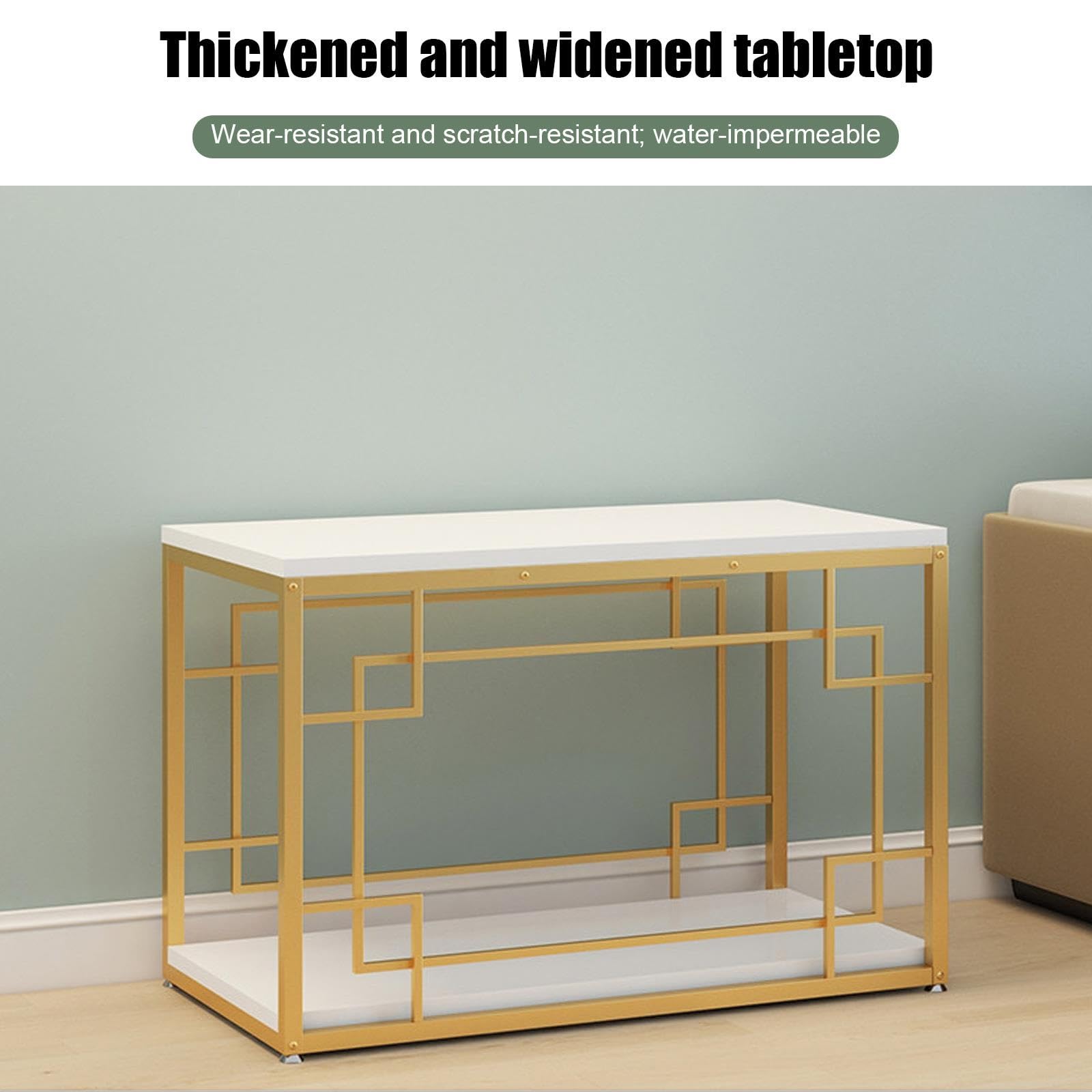 Supporto per Acquario, Acquario con Mobile | Telaio in Acciaio Rinforzato, Ripiano di Stoccaggio a Due Livelli, Portata di 200 kg(Gold A,80x50x70cm/31x20x28in)