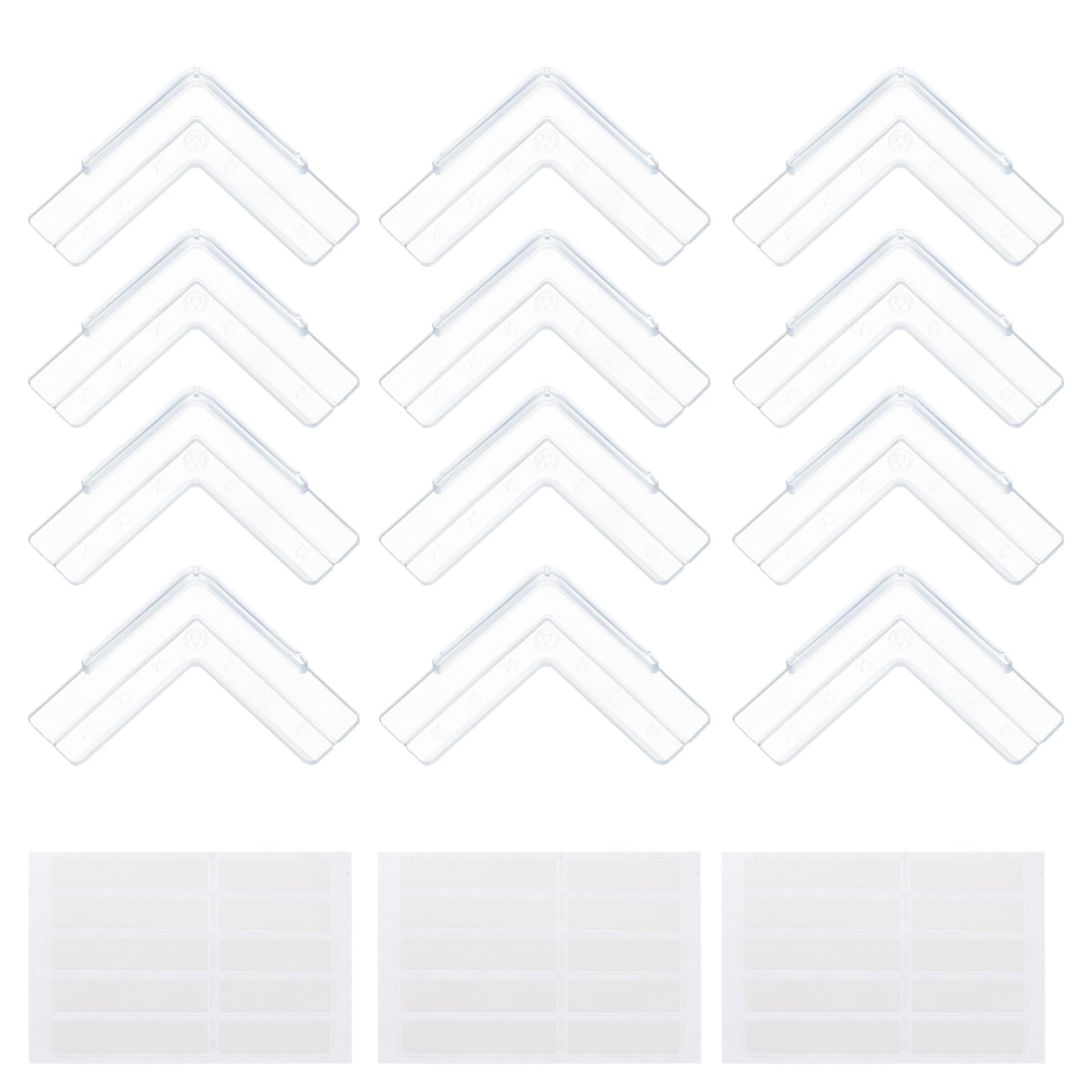 HOMSFOU 12 piezas de esquina de protección de la ventana protección de la esquina del escritorio protección para niños escritorio estudio niño aluminio mesa white PVC