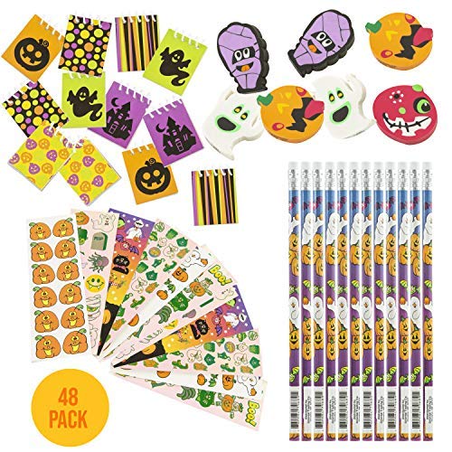 FAVONIRHalloween Stationary Party Favor Collection 48 Set (2 Pack)