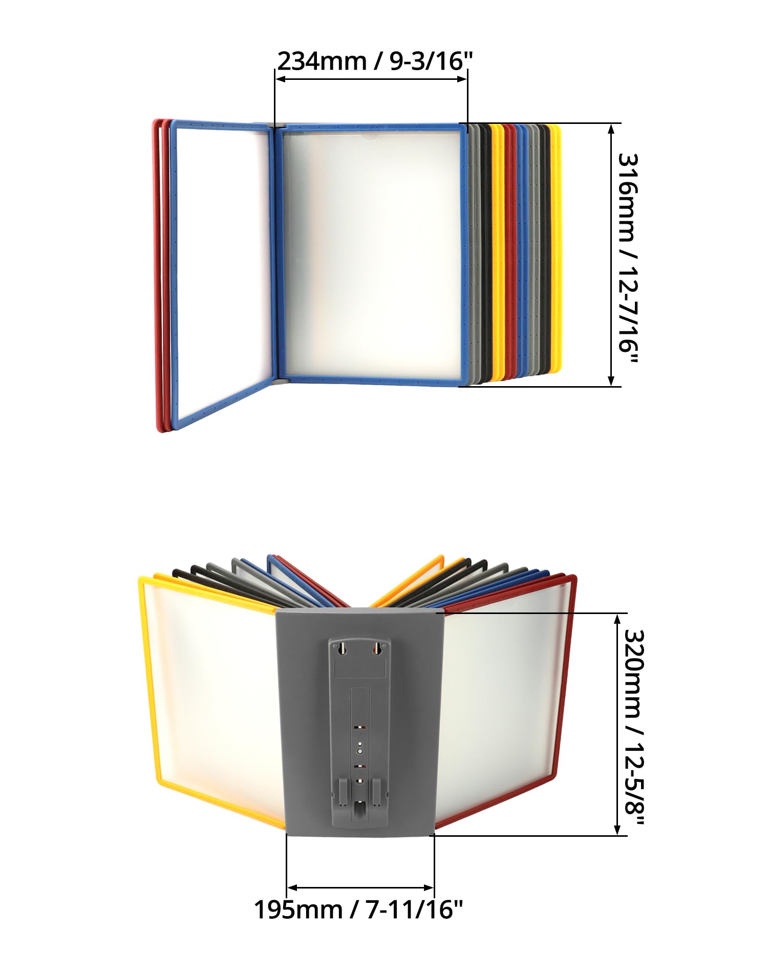 Portadocumenti Da Parete QWORK - 20 Pannelli A4 Per Ristoranti, Uffici - Foto 5