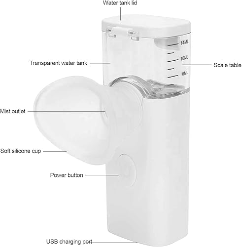 Miniatura 3 de Dioche Pulverizador de niebla humidificador de ojos secos, máquina hidratante portátil, vapor fresco, rociador de vapor rápido para el cuidado de la