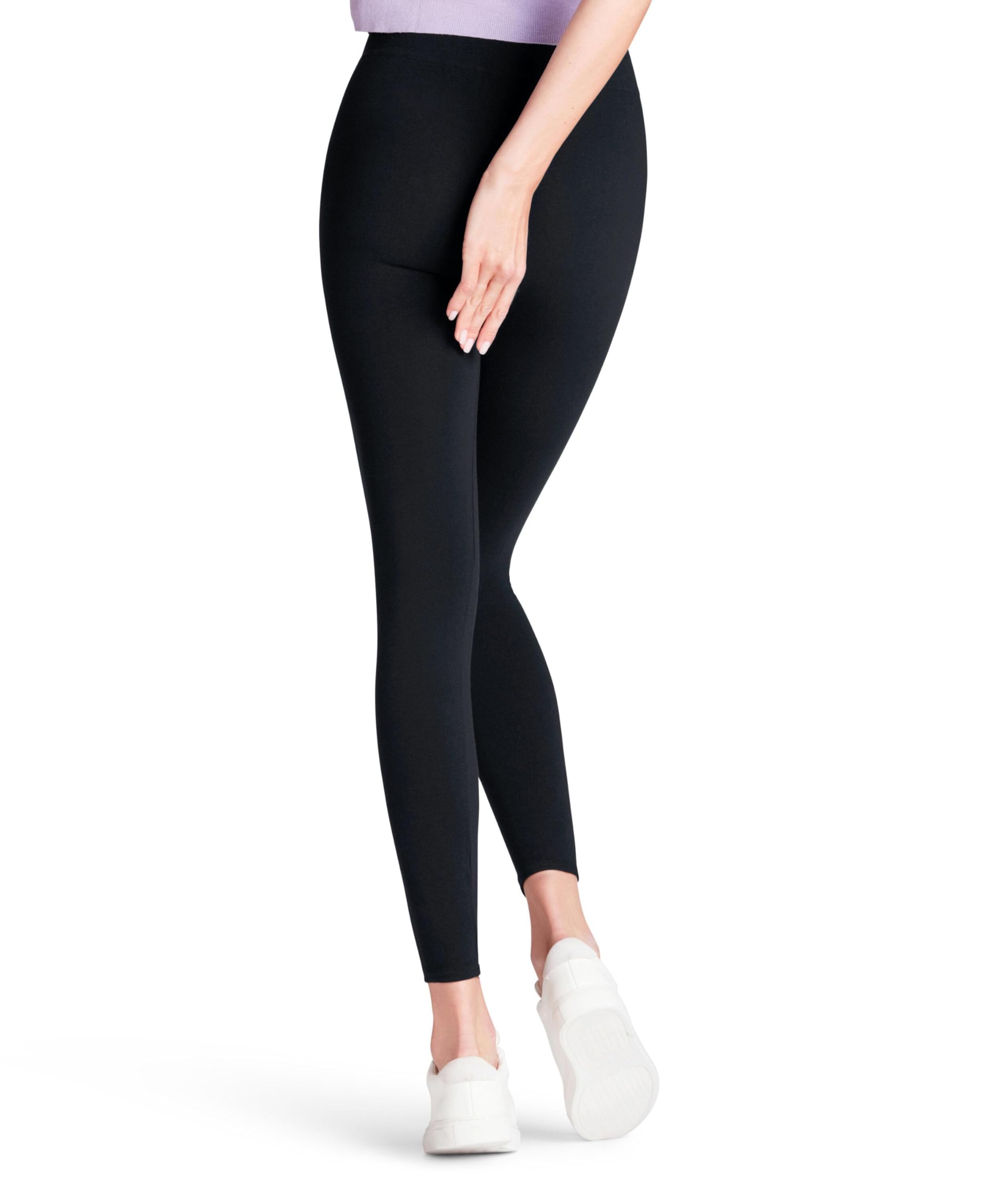 FALKE Kobiety Cotton Seamless jednokolorowe oddychająca bawełna Legginsy damskie nieprzezroczyste bezuciskowe szeroka talia komfortowa 1 Para