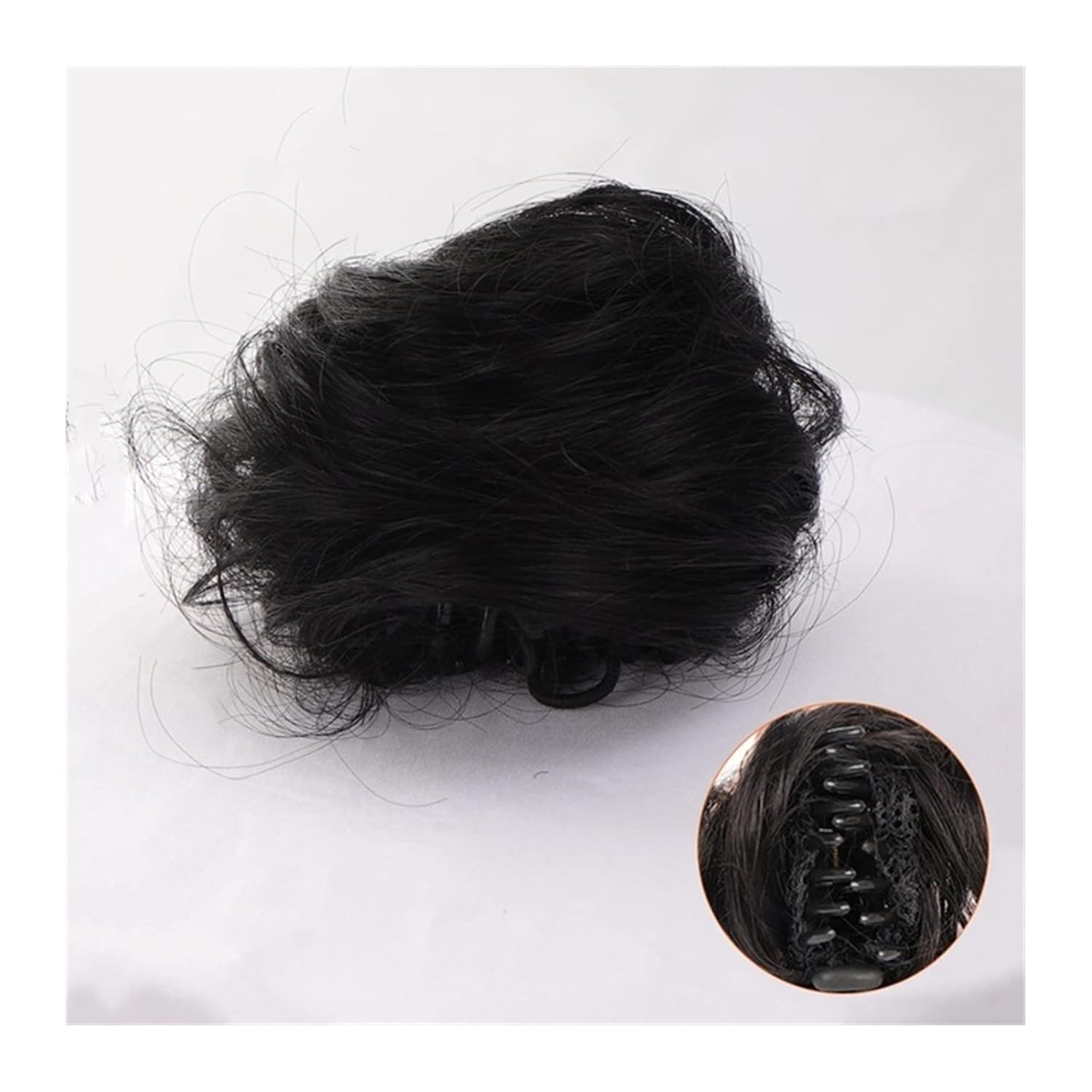 GSOUL Hair Bun Pieces for Women 2 Pack Cat Ears Hair Bun Synthetic Donut Claw Clip Messy Ponytail Extension Wig Women Accessories