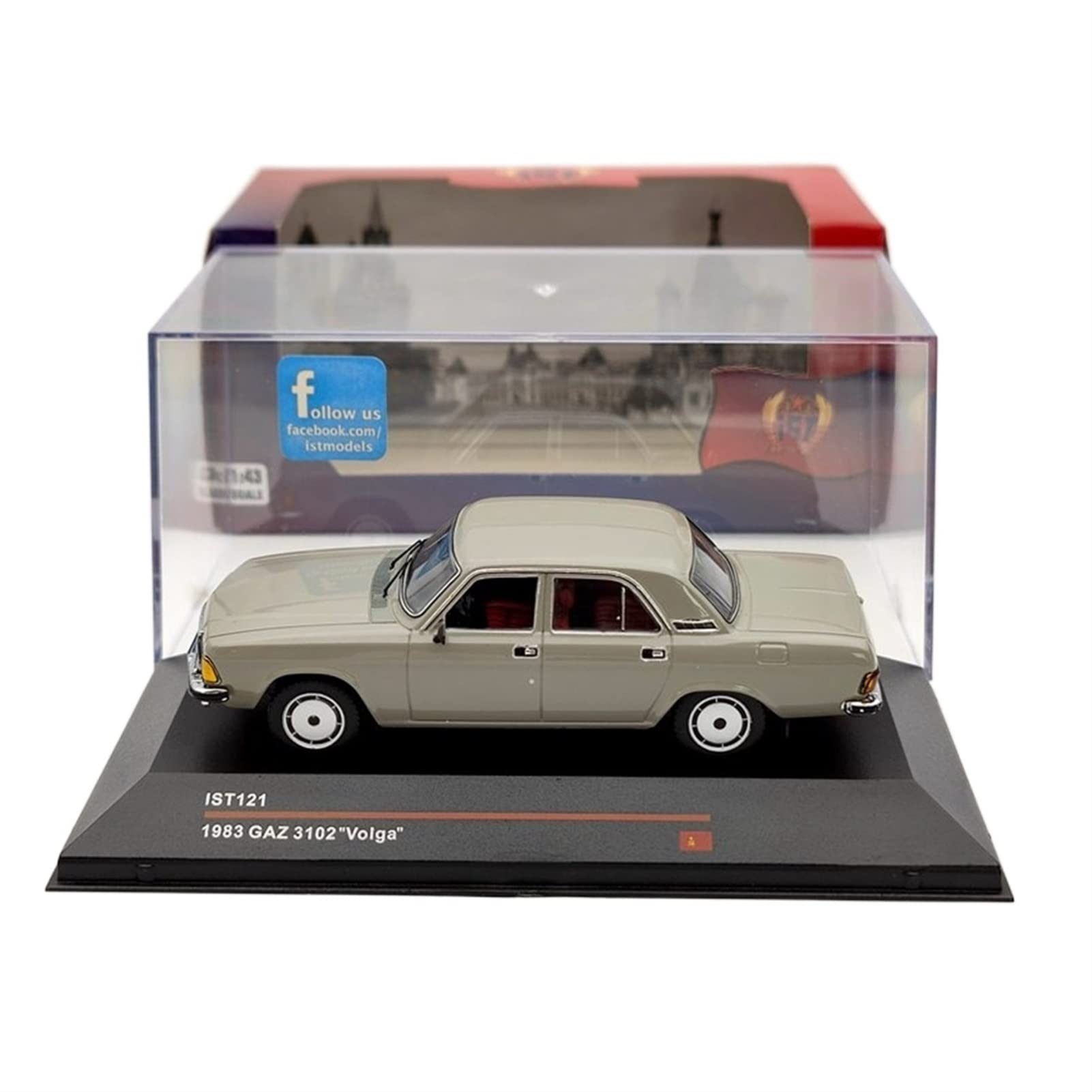 HAYCHE Alloy Resin Car Vehicle Model 1 43 Fit for GAZ 3102 Volga 1983 Gray IST121 Die-Casting Car Model Collection Gift Toy Replica Festive Deluxe Gift
