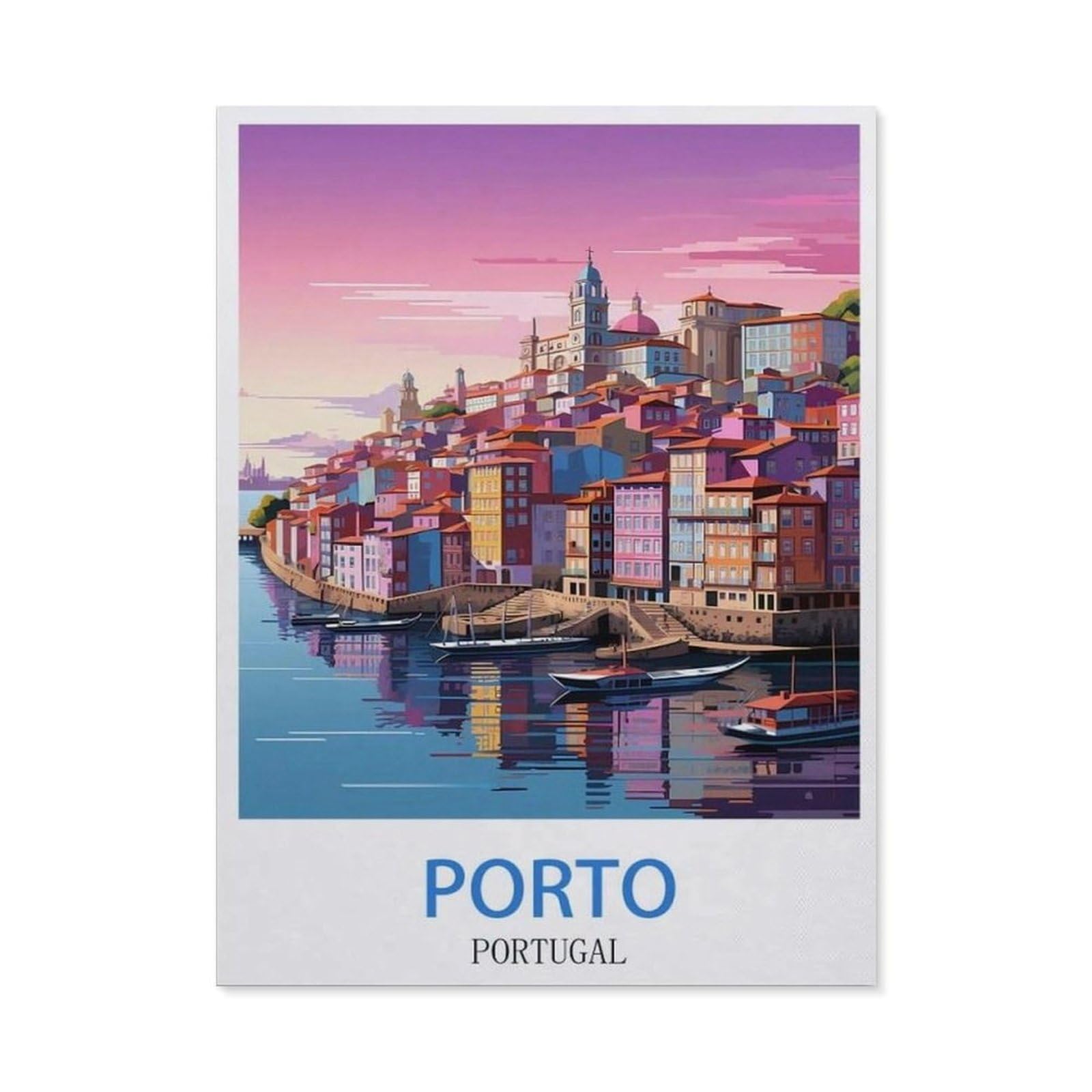 BEAYODKP 5D DIY Diamond Painting，Porto Portugal（40x50cm）