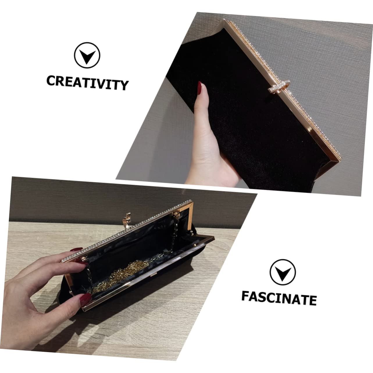 GALPADA Bolso Brillante Bolso De Embrague De Las Mujeres De Noche Cartera Para Las Mujeres Aire Libre De Embrague Señora De Noche De Noche Para Las