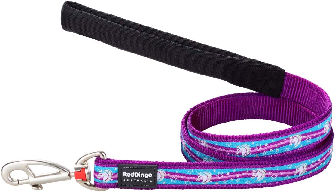 Red Dingo Unicorn Design Dog Lead, Purple, Large