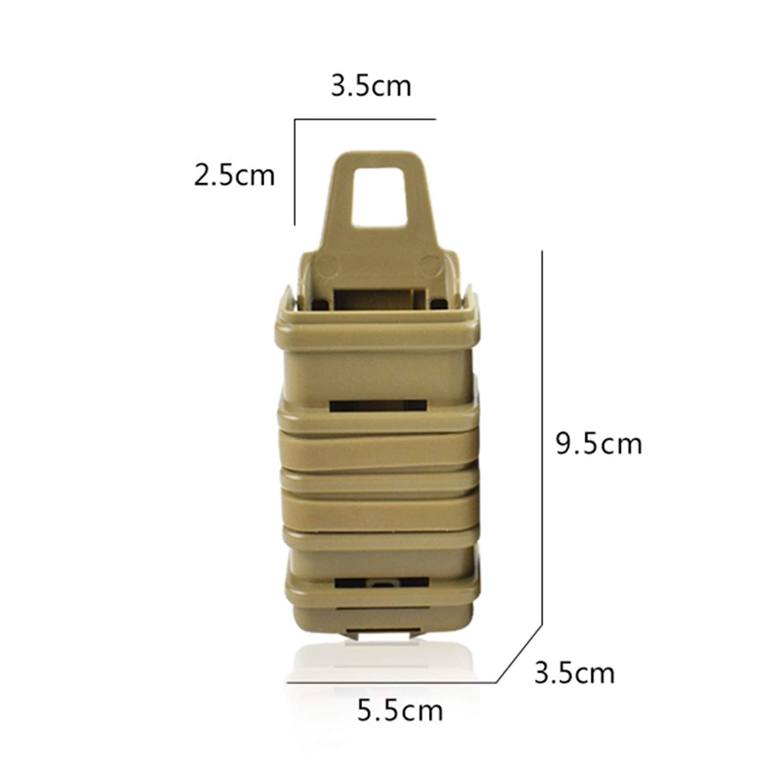 MP5/MP7 Molle Tactical Magazine Pouch Clip Fast Mag Holder Shell Quick Pull Holster Airsoft Military Hunting (Color : BK) - Image 2