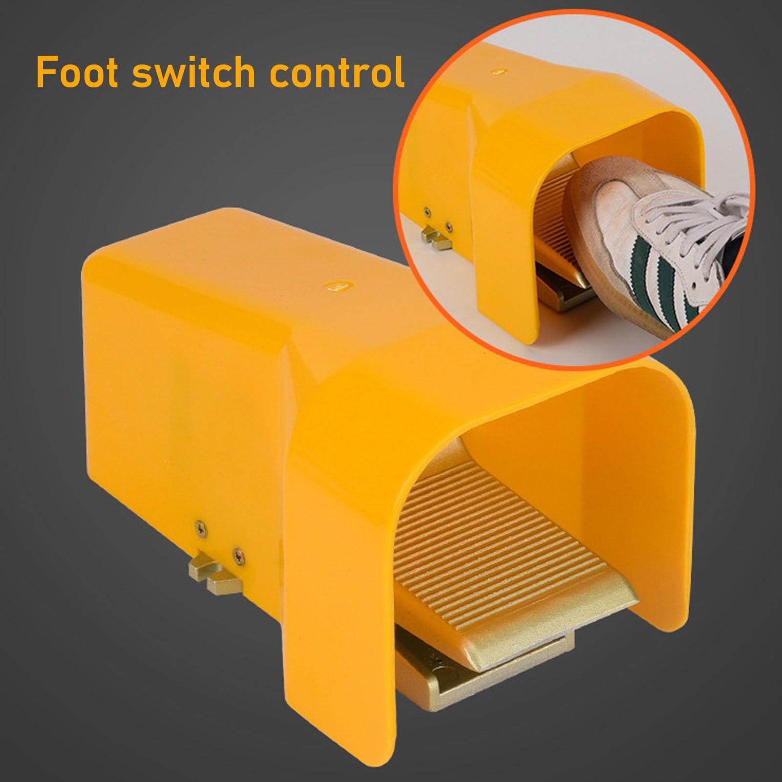 Crimpatrice pneumatica da banco per carichi pesanti, con pedale e set di 4 matrici, forza di crimpatura 13 kN, per crimpare cavi da 20 AWG a 6 AWG, terminali isolati, per