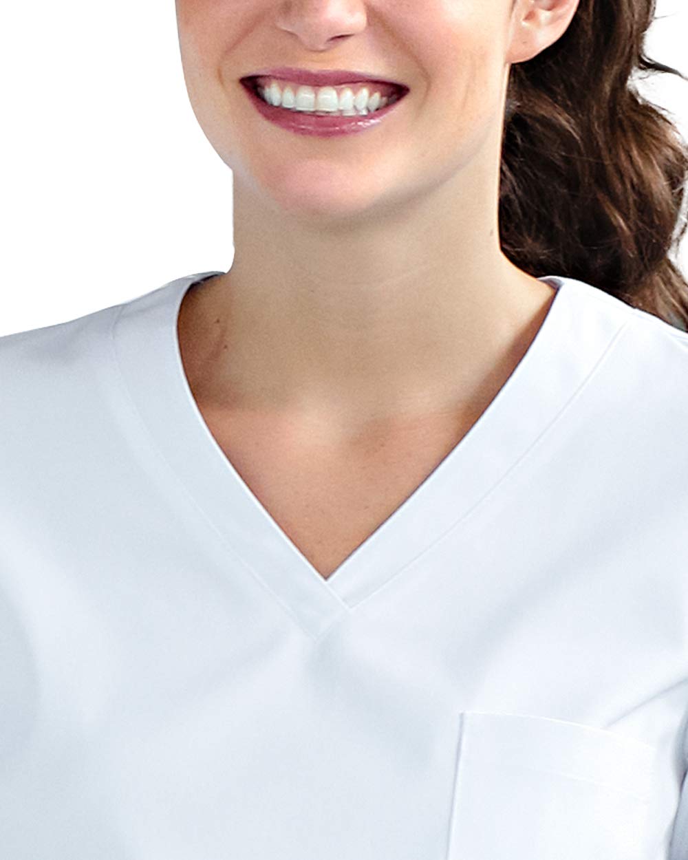 CLINIC DRESS Schlupfkasack Damen Kasack für die Pflege mit V-Ausschnitt und festem Material Länge ca. 74cm 95 Grad Wäsche