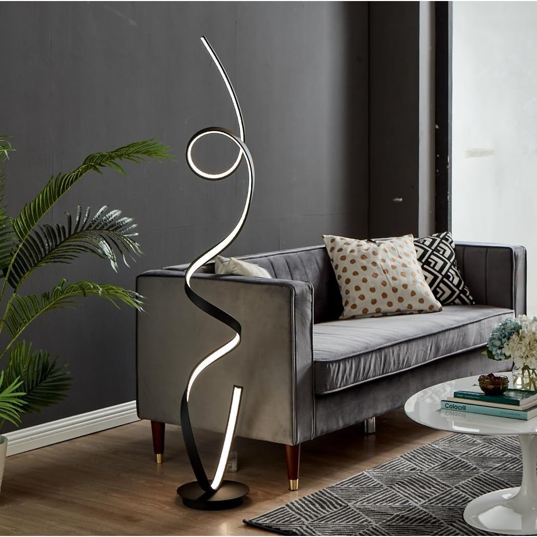 Finesse Decor Amsterdam LED Silver 63" Floor Lamp // Dimmable