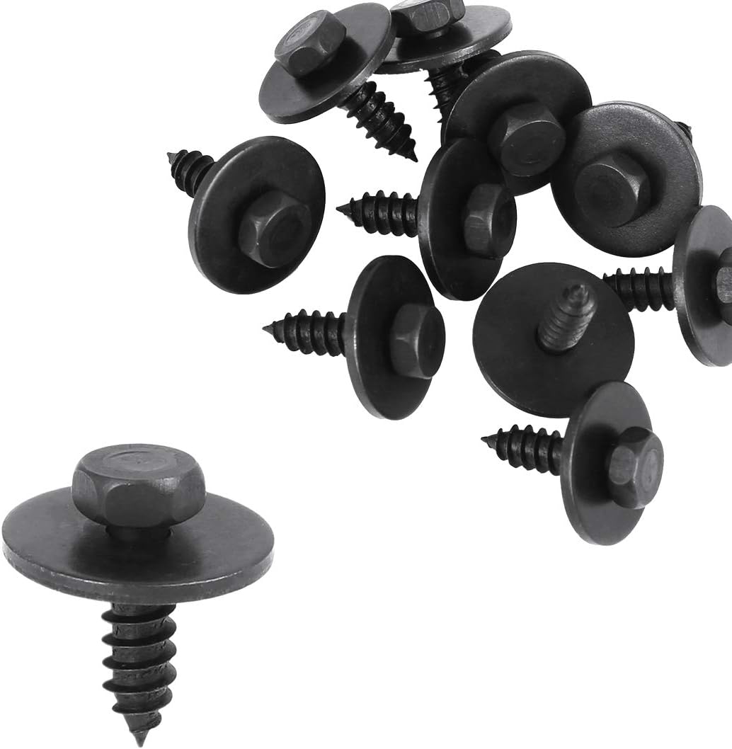 X AUTOHAUX 10 Pcs Hex Head Screws 07147129160 for Bumpers Engine Shields Splash Guard for BMW E46 E60 E90