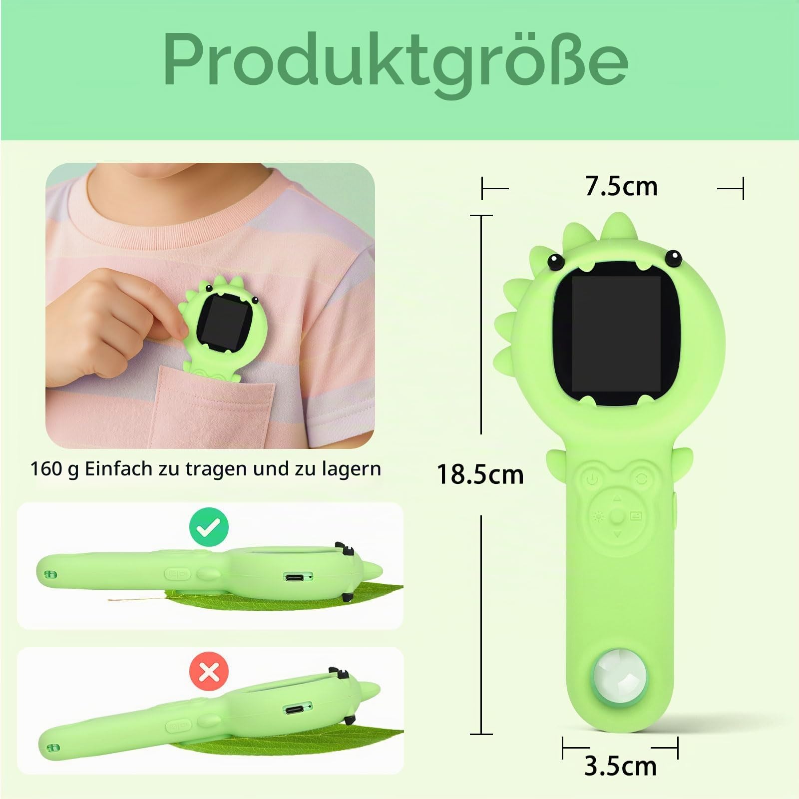 Mikroskop und 2 in 1 Kamera für Kinder, Taschenmikroskop Digital, 500x, 2-Megapixel Mikroskop mit Autofokus für Handy, zwei Kameras