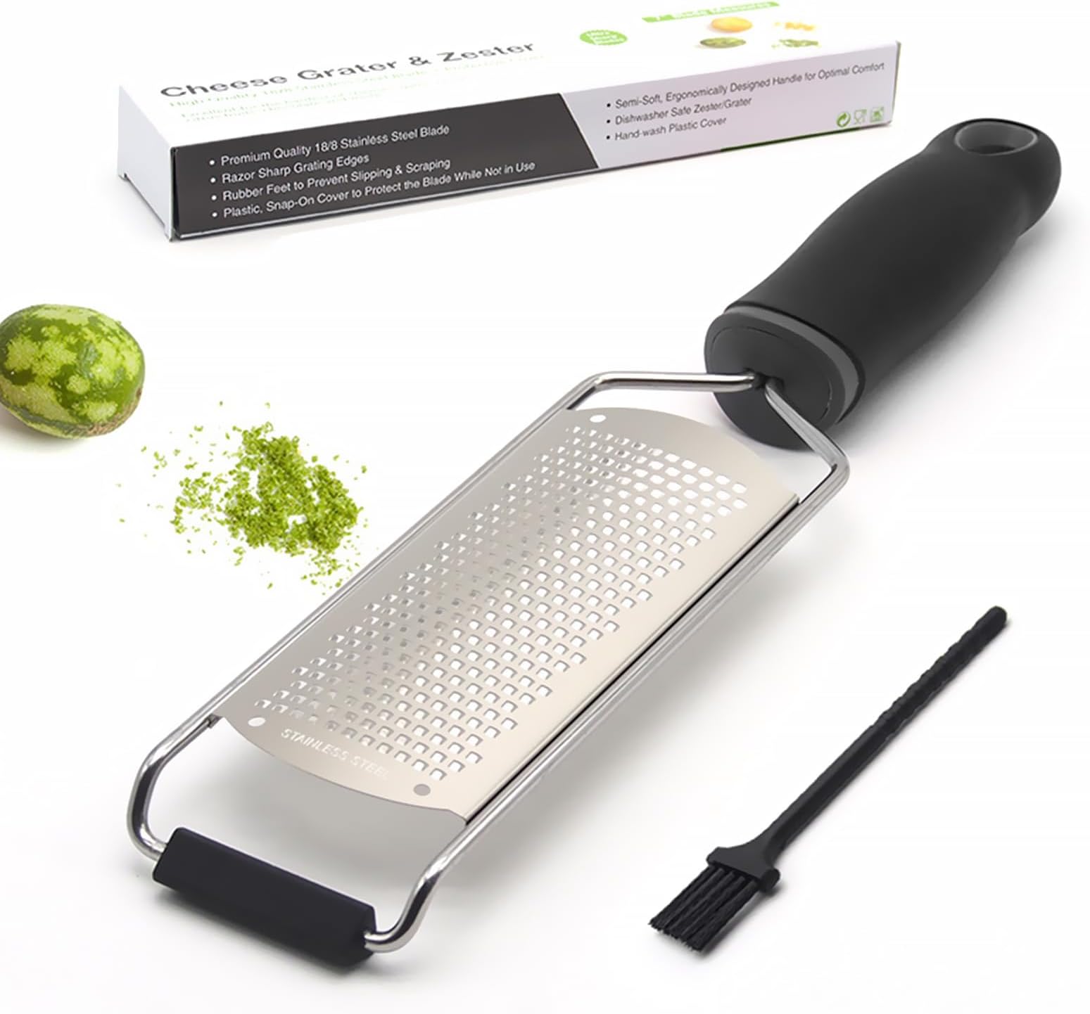 Amazon.com: linoroso Lemon Zester & Cheese Grater Set of 2 - Kitchen ...