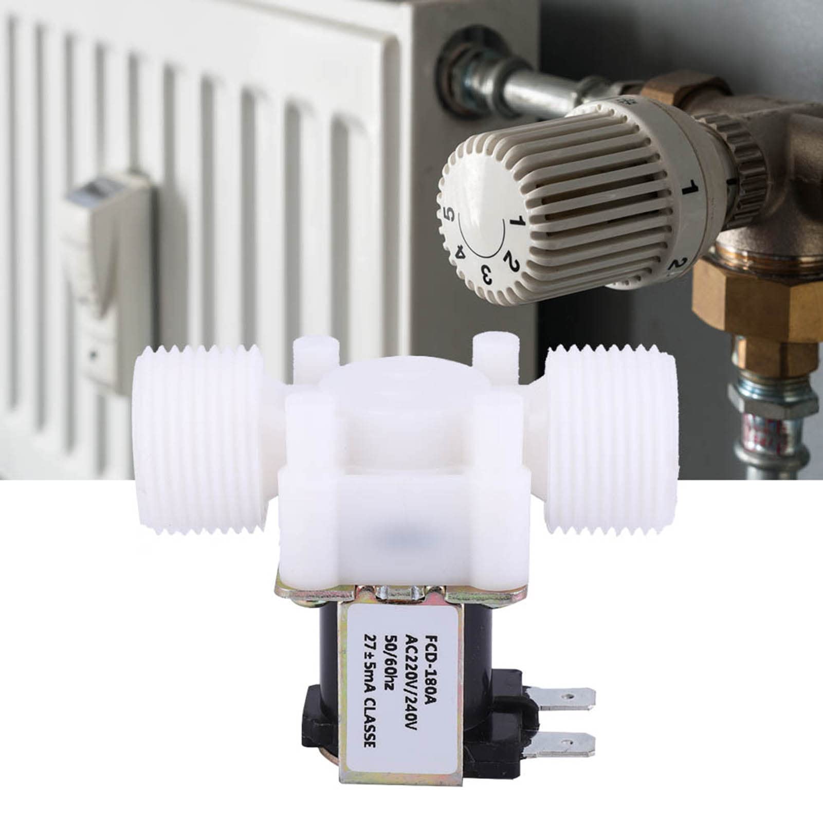 G3/4 zoll Magnetventil DC 24V / AC 220V Einlass Wasser Magnetventil Normalerweise Geschlossenes Ventil Wasserventil für Wasserfilter (AC 220-240V)