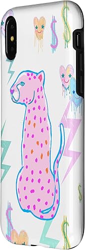 Vista 8 de iPhone 11 Pro Max Preppy Art Cheetah, Pink Cheetah, Preppy Art - Funda estética
