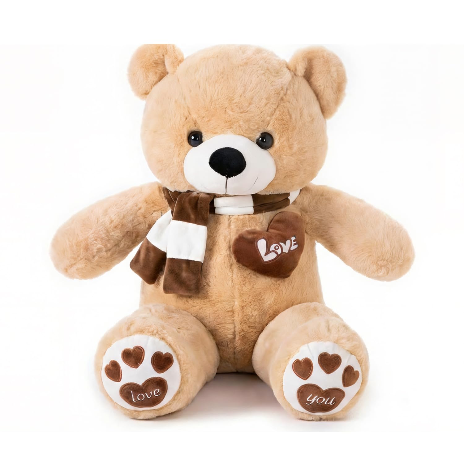 YunNasi Orso di Peluche Gigante Orsacchiotto Gigante | Morbido Peluche Giganti Bianco XXL Marrone Chiaro