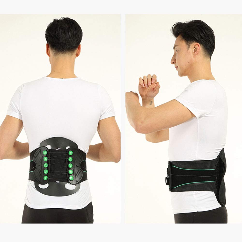Alivio del Dolor de la Parte Inferior de la Espalda con Sistema de polea Cinturón de Soporte Lumbar para Mujeres y Hombres Hernia de Disco Correas de Cintura Ajustables (Tamaño : XL)
