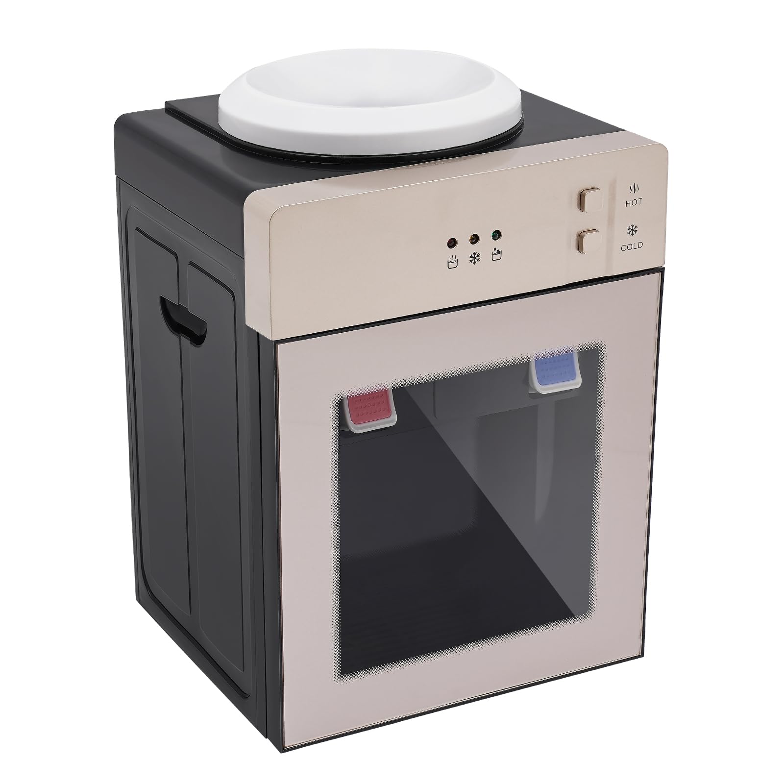 BYGOVICE Top Loading Water Dispenser, Countertop Water Cooler for 3 or 5 Gallon Water Bottles, Freestanding Hot and Cool Water Cooler Dispenser for Home & Office, 3 Temperature Settings