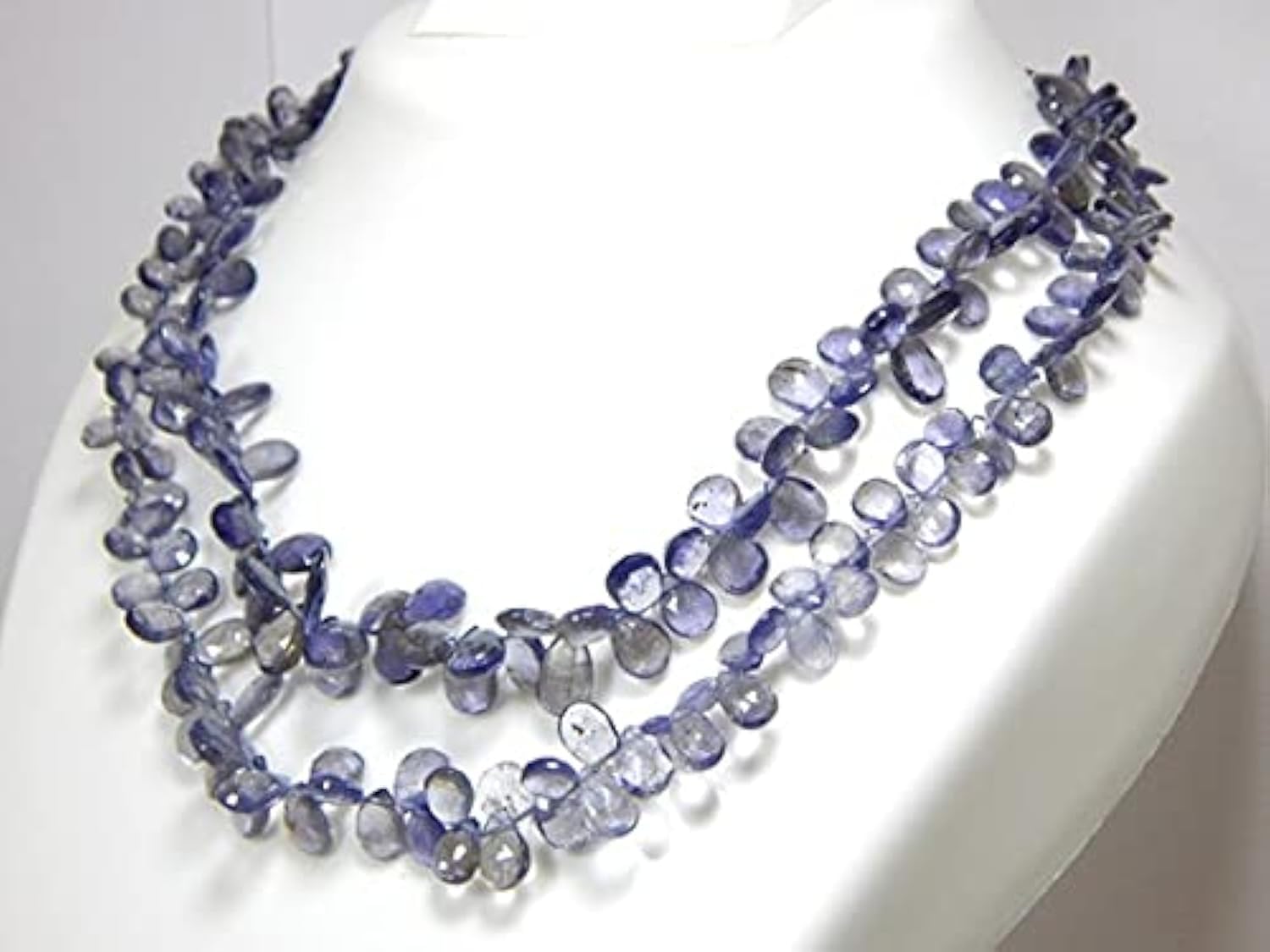 Iolite faceted teardrop beads véritables pour éviter les imitations en plastique