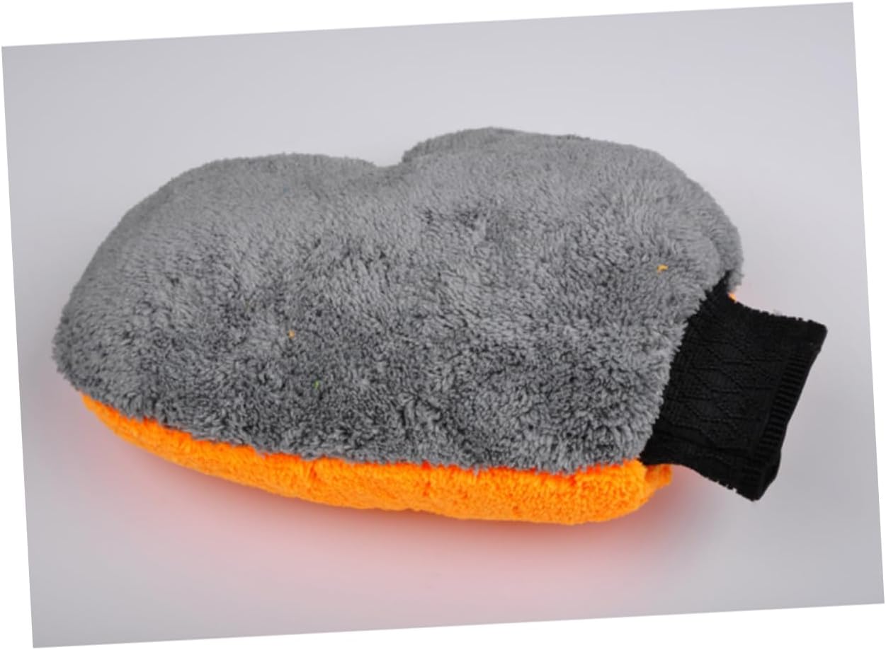 Mikinona Coral Fleece Car Wash Mitten Ultra Absorbent Cleaning Tool for Cars Trucks Rvs More Dual-Sided Design for Scratch Washing Multi-Functional Household Use