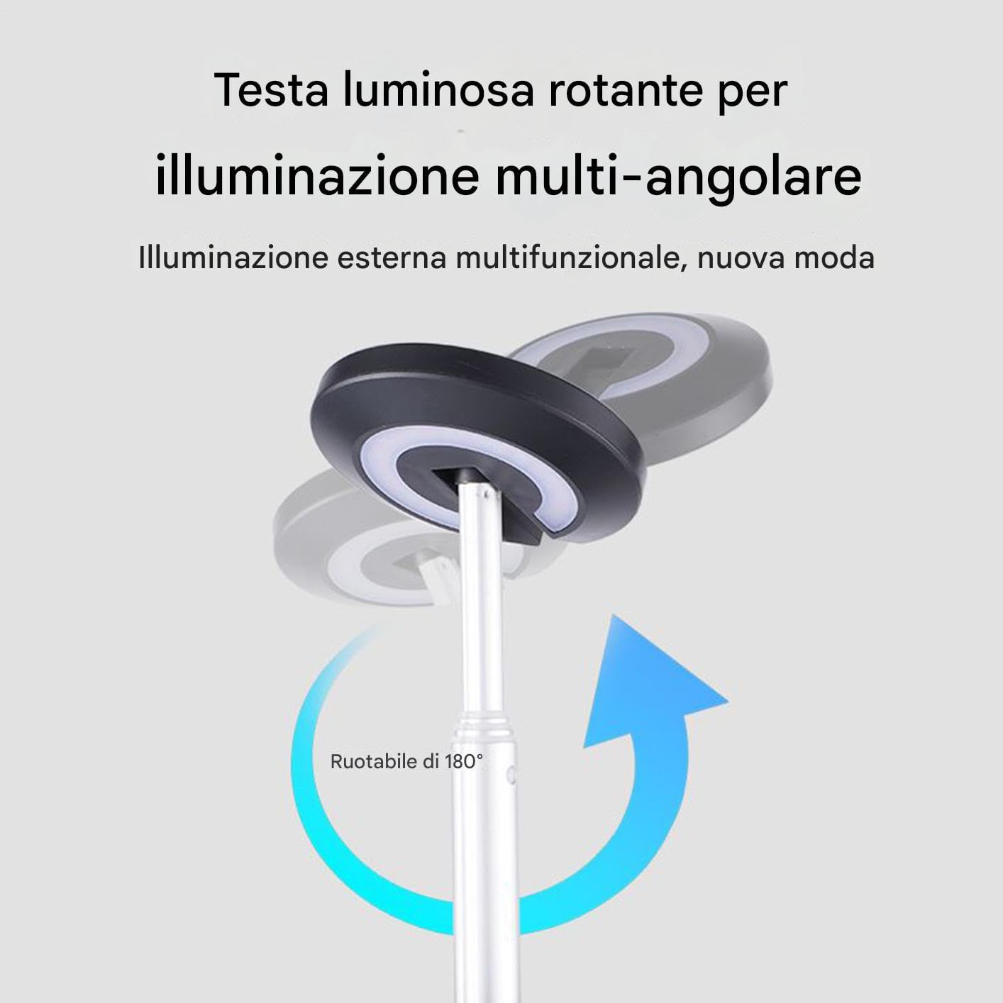 Torcia Ricaricabile 10W LED, Torcia Portatile per Escursioni all'Aria Aperta, Ideale per Mancanza di Corrente Spiaggia Picnic Auto Camion Piscina Lavoro Viaggio su Strada con Ricarica USB Batter