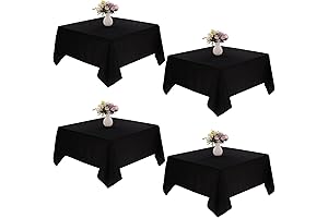 Chic Black Tablecloth: Elevate Your Dining Experience with Practicality and Style for...