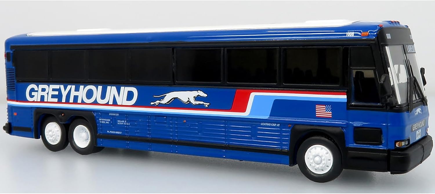 2001 MCI D4000 Bus Blue with Stripes Vintage Bus & Motor Collection Limited Edition to 504 Pieces Worldwide 1/87 (HO) Diecast Model 87-0620
