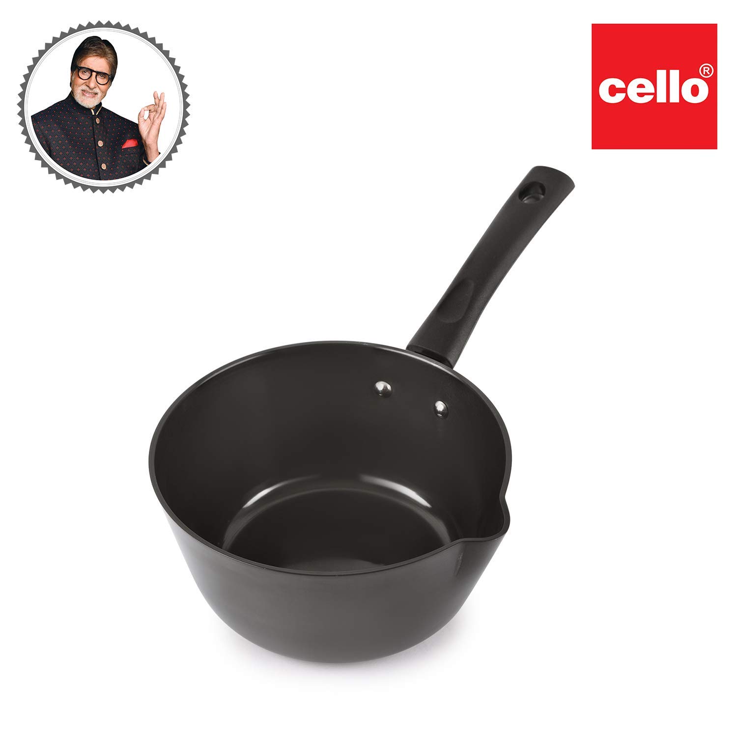 Casseruola In Alluminio Anodizzato Cello Prima 1,5L - Antiaderente, Compatibile Gas, Manico Termoresistente, Colore Nero