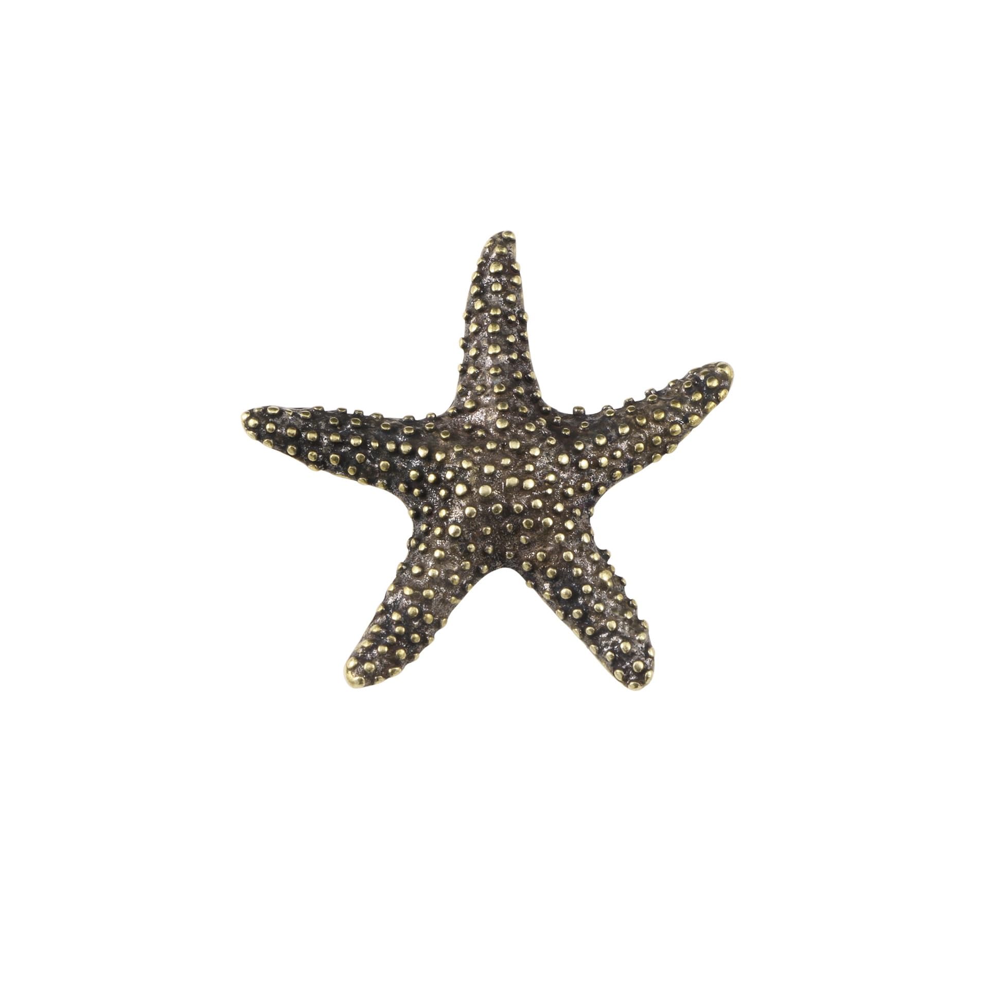 Dtreel Brass Starfish Model Miniature Figurines,Bronze Interesting Sea Animal Statue Sculpture Desktop Ornament Home Bonsai Landscaping Sand Table Car Decor Accessories Study Paperweight