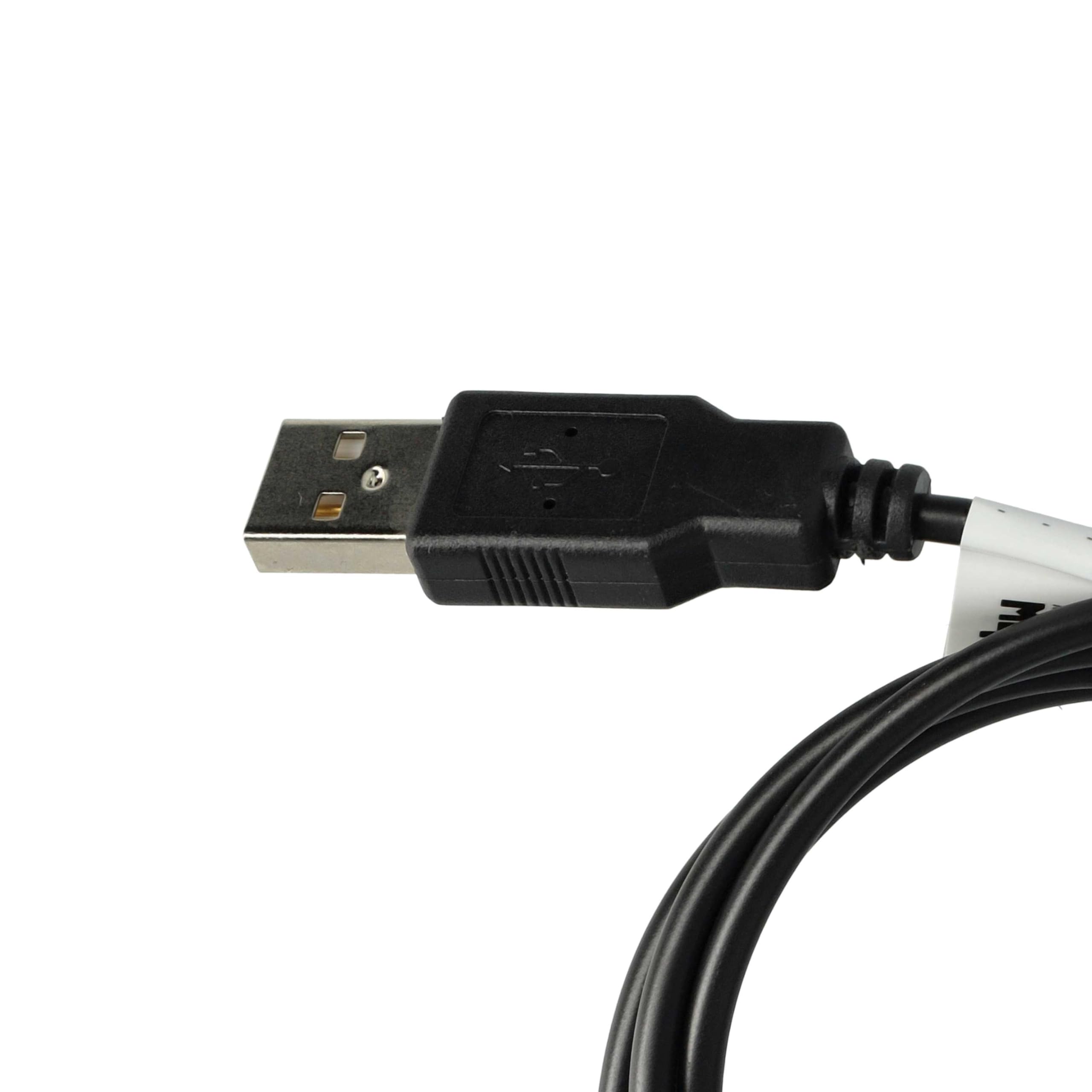 Cavo di Ricarica USB vhbw compatibile con Garmin Zumo 340, 340LM, 390, 390LM, 660, 660LM, Forerunner 205, 100 cm Nero