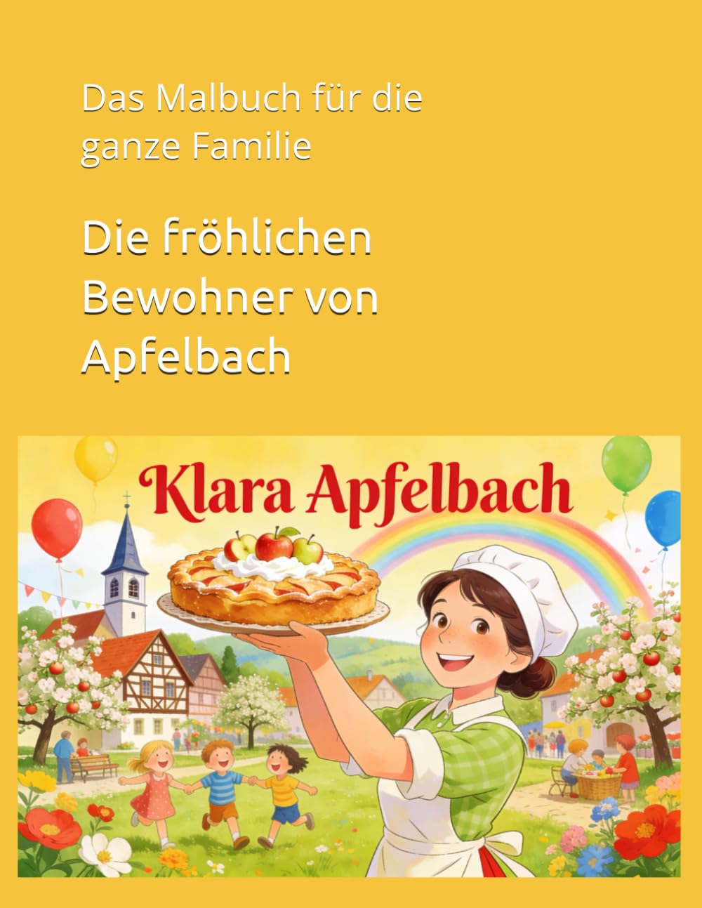 Die fröhlichen Bewohner von Apfelbach: Das Malbuch für die ganze Familie