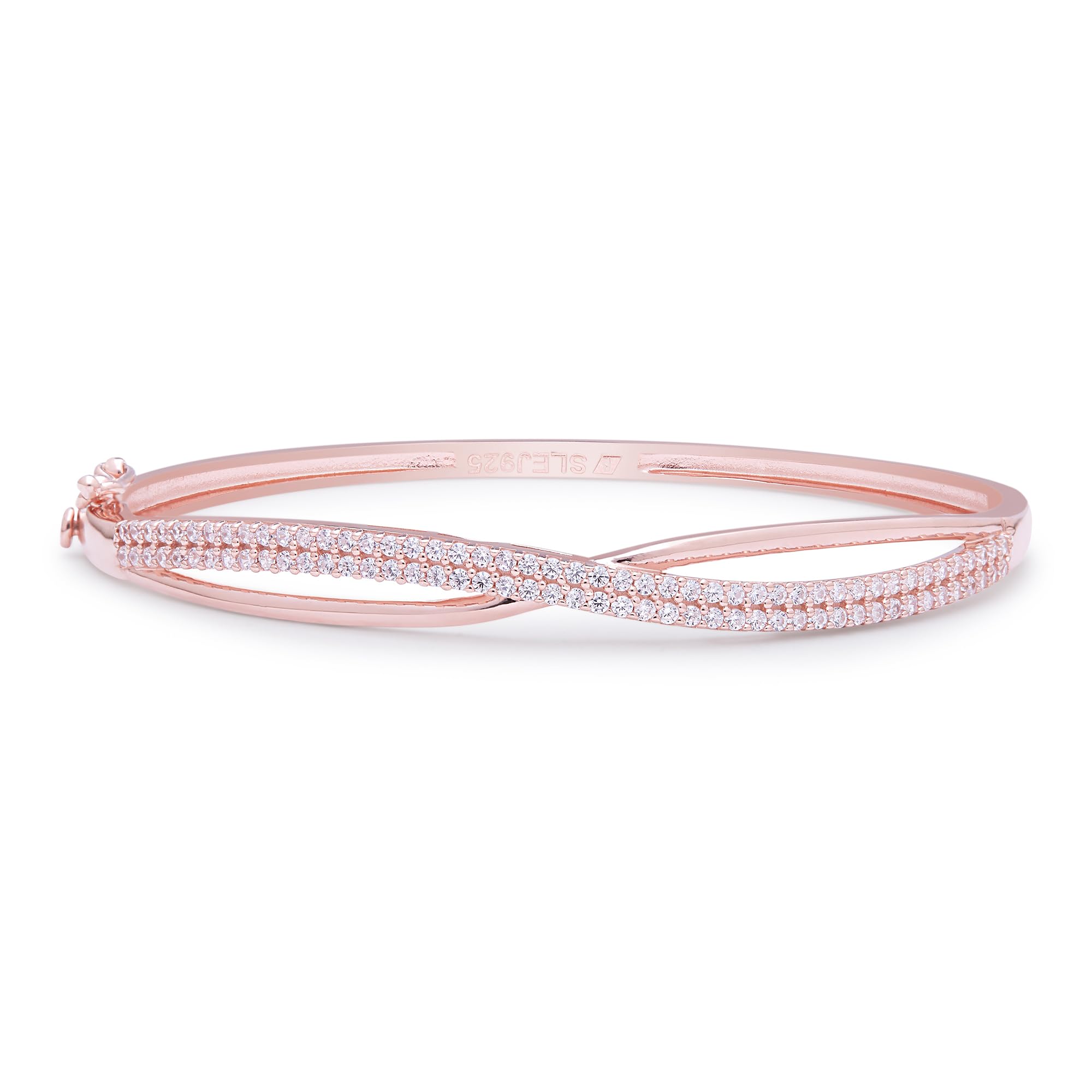 ZAVYA 925 Sterling Silver CZ Infinity Rose Gold Plating Bracelet | Gift for Women and Girls | With Certificate of Authenticity and 925 Hallmark (B0C7KRB3YL) Amazon Price History, Amazon Price Tracker