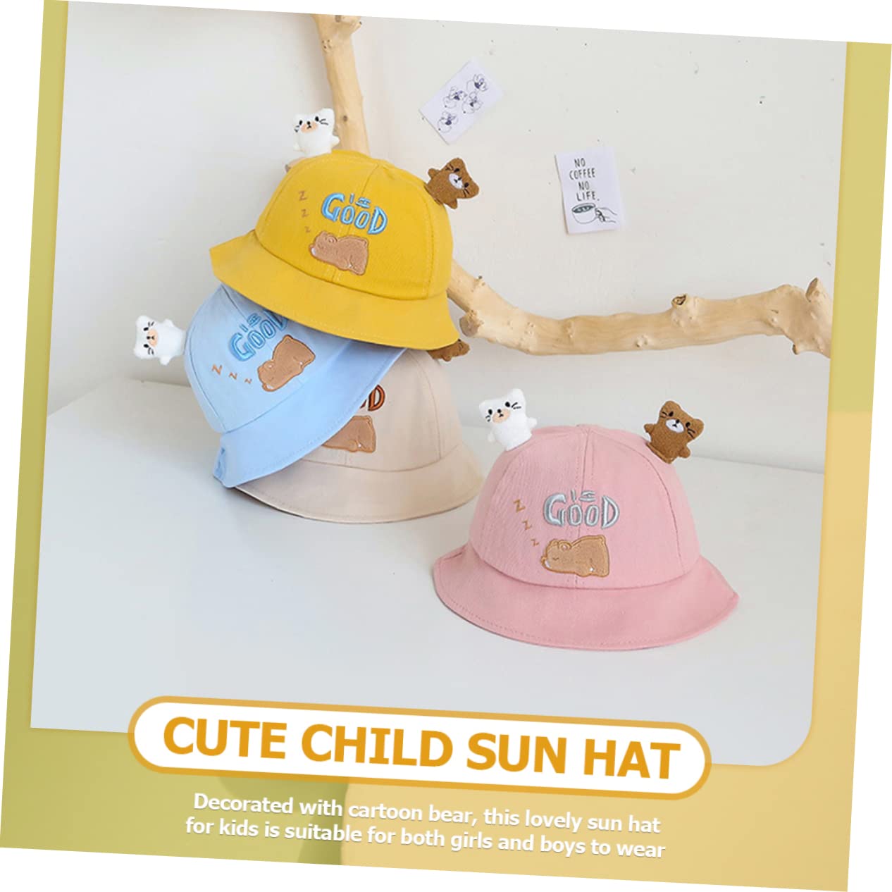FRCOLOR Sombrero de Sol para Gorro Protección UV Caricatura para Actividades Aire