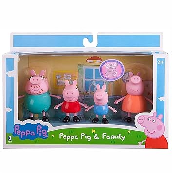 cartpanda Peppa Family Set of 4, Best Gift for Kids Peppa Pig, George, Daddy Pig, Mommy Pig Pretend Play Set for Kids