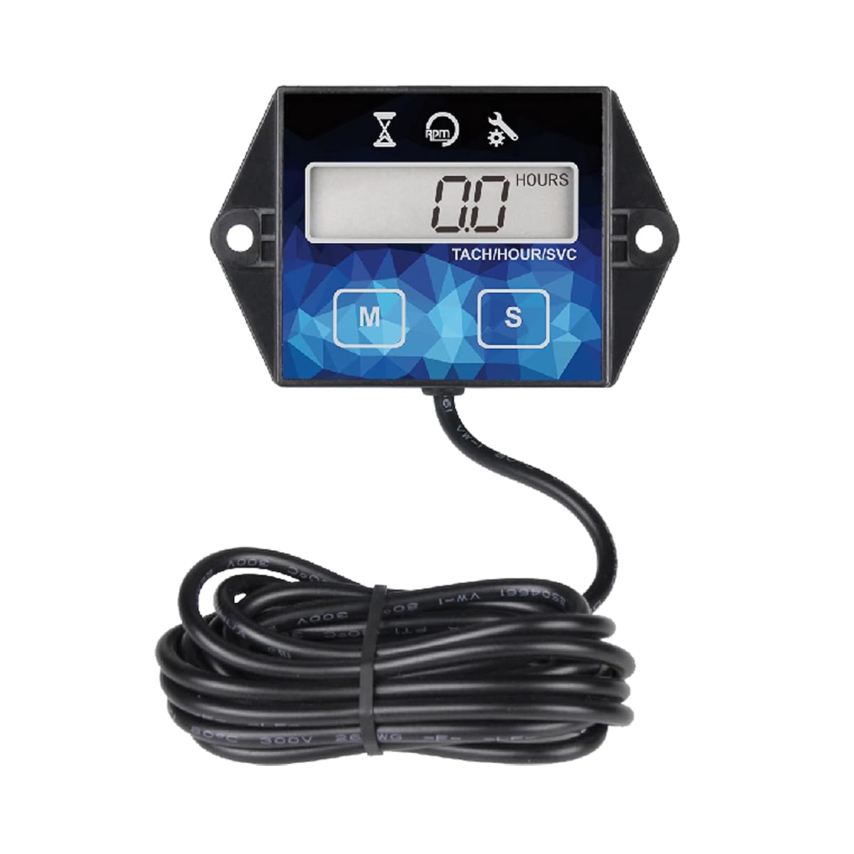 Yooreal Digital Engine Hour Meter, Hours and RPM with Maintenance