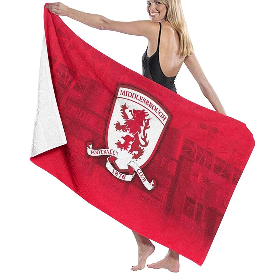 Microfiber Beach Towel Oversize,Middlesbrough Quick Dry Extra Large Bath Towel For Adult Men Women,Sand Proof Resistant Sandless,XL Personalized Travel Pool Towel