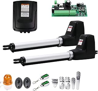 Automatic Sliding Gate Opener Heavy Duty Dual Wing Electric Swing Gate Opener Kit Auto Dual Gate Motor Complete Hardware Kit for Swing, Driveway, Fence Durable and Reliable (Color : KIT B, Size : On