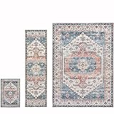 Rug Sets, 8x10 ft Large Rug for Bedroom Living Room, 2.5x9 ft Runner Rug for Hallway Kitchen, 2x3 ft