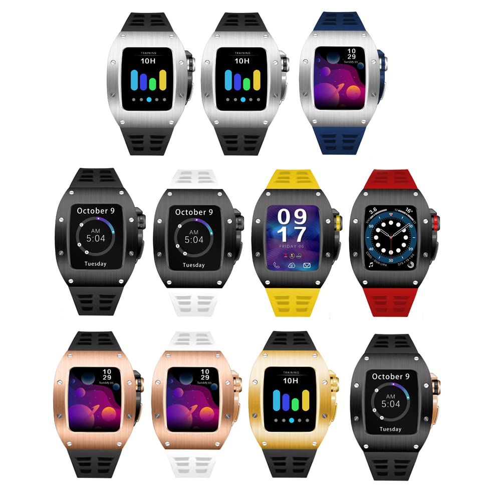 Kit de modification en métal Apple Watch résout le problème des rayures sur boîtier 45mm 44mm