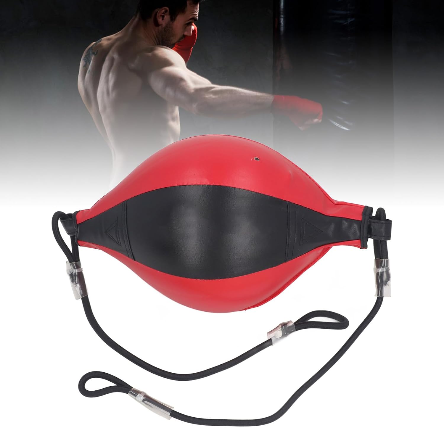 Double End Punching Bag Boxing Striking for Training PU Leather Improve Reflexes Fast Speed Hanging Boxing Ball with Adjustable Cord - Image 8