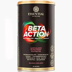 Beta Action Essential Nutrition – Suplemento para Performance e Imunidade, Sabor Melancia com Limão, 20 Doses, 630g