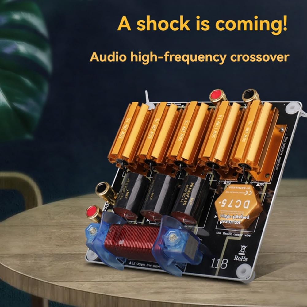 Audio-Lautsprecher-Crossover 500W Einzel-Tweeter-Lautsprecher Frequenzteiler 1900HZ Bühne Heimkino Audio Crossover-Filter