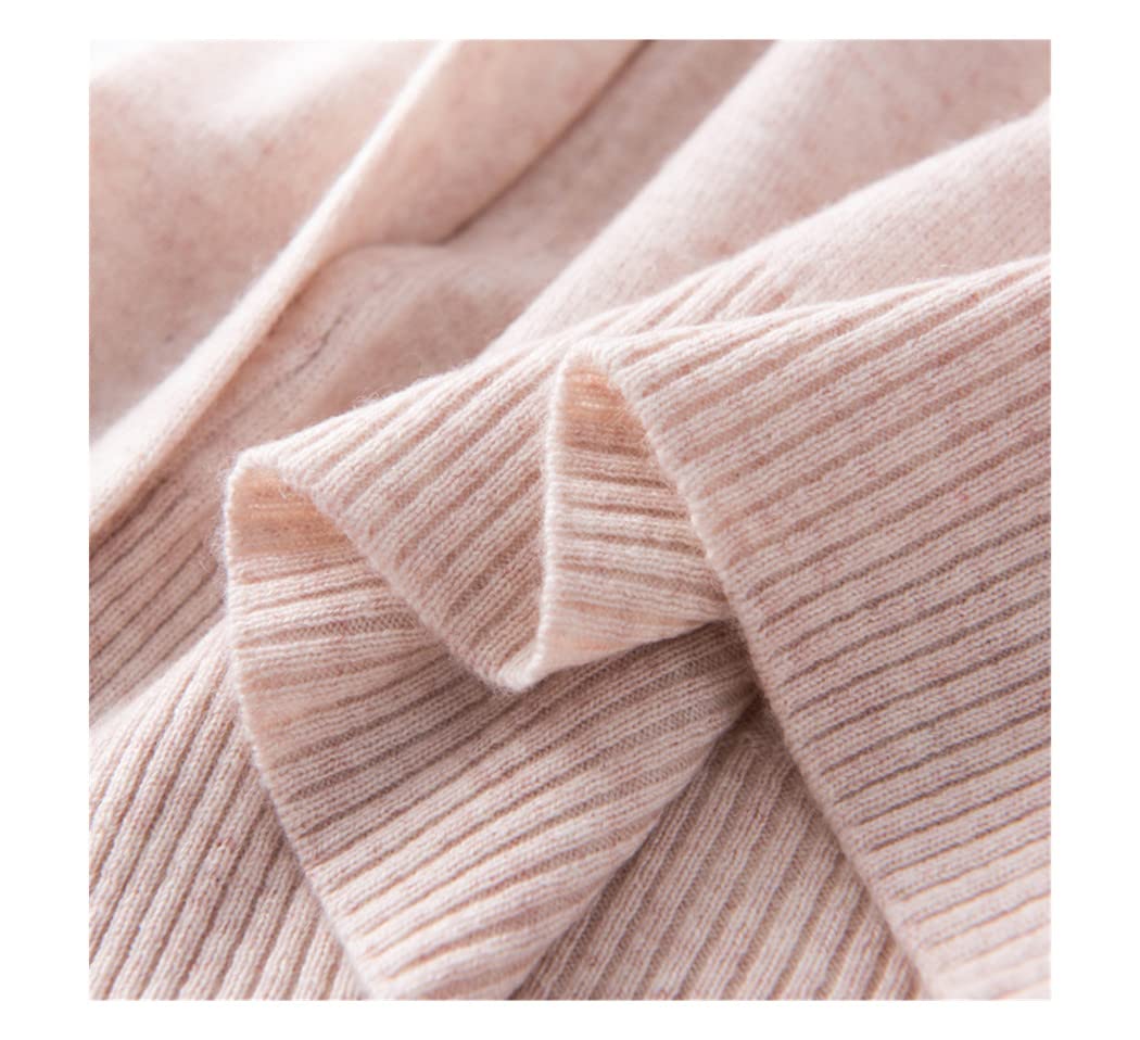 FULBHPRINT Maglione a collo alto in maglia misto cashmere da donna maglione a collo alto femminile autunno inverno manica lunga pullover tinta unita, Curcuma, S