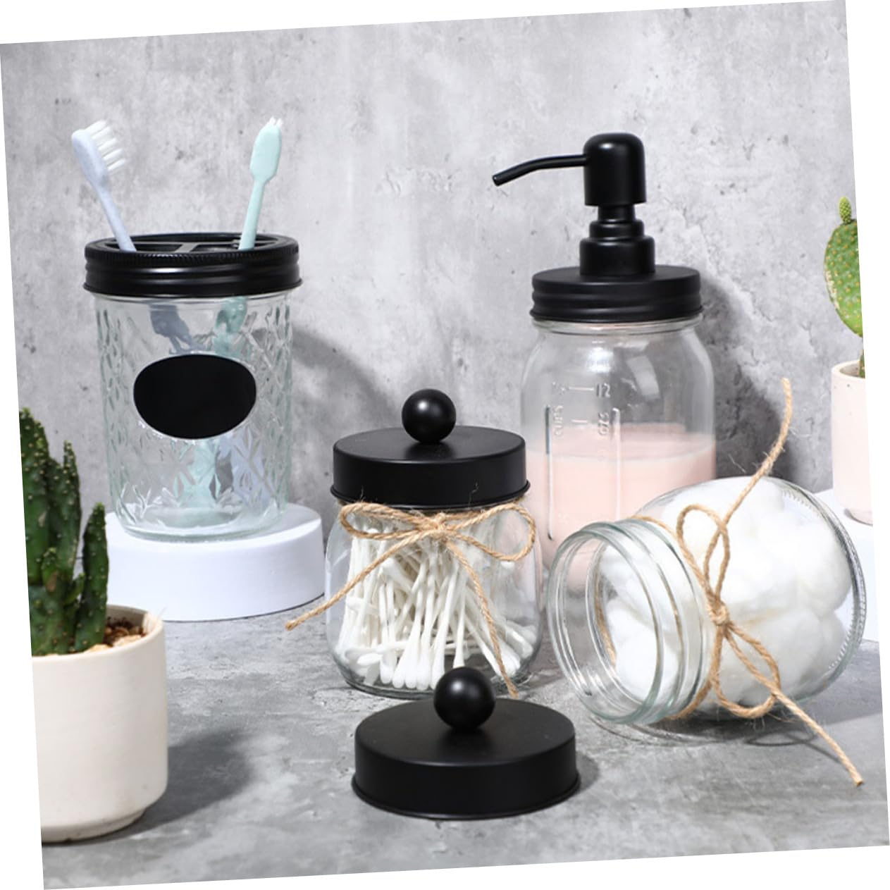 Alipis Vasos para Cepillos de Dientes de Vidrio Práctico Vaso para Lavado Personal Accesorio Sanitario Botella de Loción para Baño y Aseo Personal