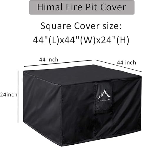 Miniatura 2 de Himal Outdoors - Cubierta resistente e impermeable de poliéster 600D con revestimiento grueso de PVC para fogatas, redonda, de 112 cm, color negro